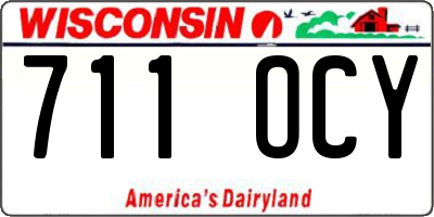 WI license plate 711OCY