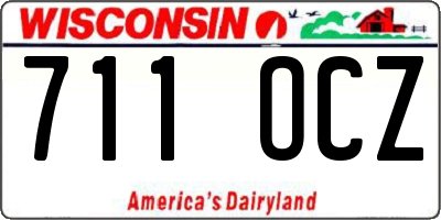 WI license plate 711OCZ