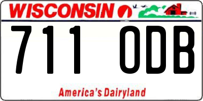 WI license plate 711ODB