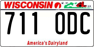 WI license plate 711ODC