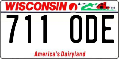 WI license plate 711ODE