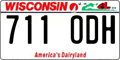 WI license plate 711ODH