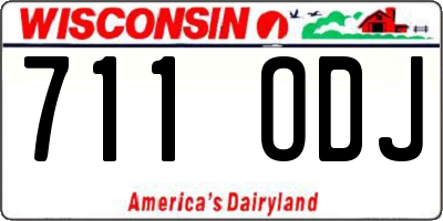 WI license plate 711ODJ