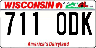 WI license plate 711ODK