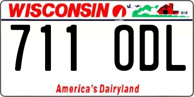 WI license plate 711ODL