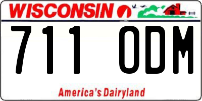 WI license plate 711ODM