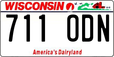 WI license plate 711ODN