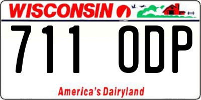 WI license plate 711ODP