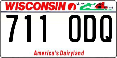 WI license plate 711ODQ