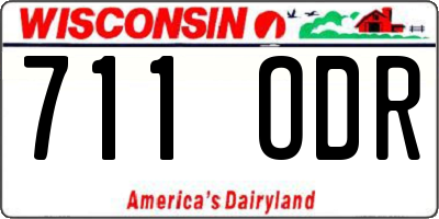 WI license plate 711ODR