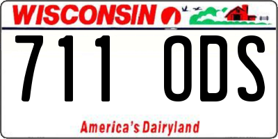WI license plate 711ODS