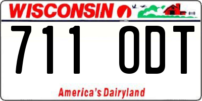 WI license plate 711ODT