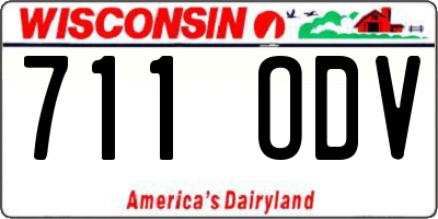 WI license plate 711ODV