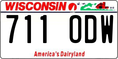 WI license plate 711ODW