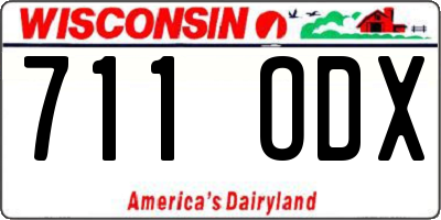 WI license plate 711ODX