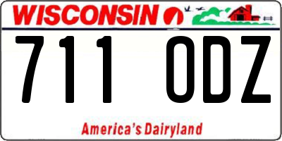 WI license plate 711ODZ