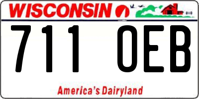 WI license plate 711OEB