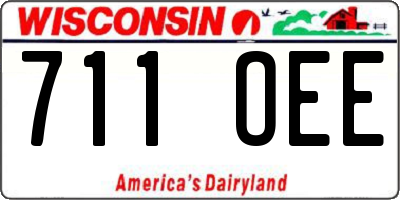 WI license plate 711OEE