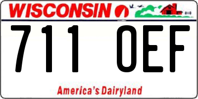 WI license plate 711OEF