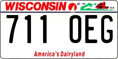 WI license plate 711OEG