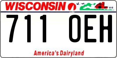 WI license plate 711OEH