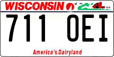 WI license plate 711OEI