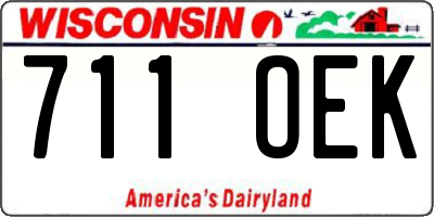 WI license plate 711OEK