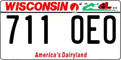 WI license plate 711OEO