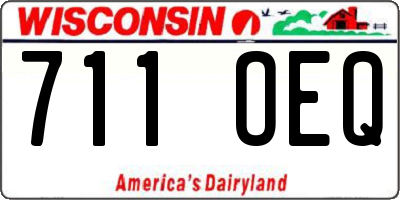 WI license plate 711OEQ