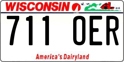 WI license plate 711OER