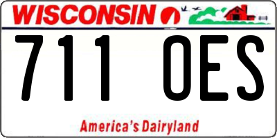 WI license plate 711OES