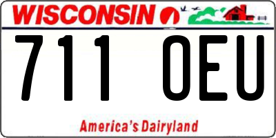 WI license plate 711OEU
