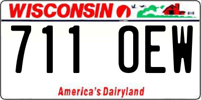 WI license plate 711OEW