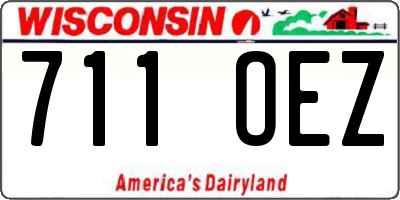 WI license plate 711OEZ