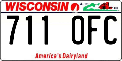 WI license plate 711OFC