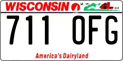 WI license plate 711OFG