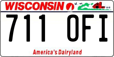 WI license plate 711OFI