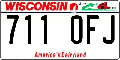 WI license plate 711OFJ