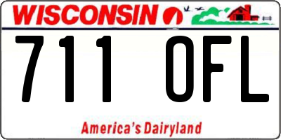 WI license plate 711OFL