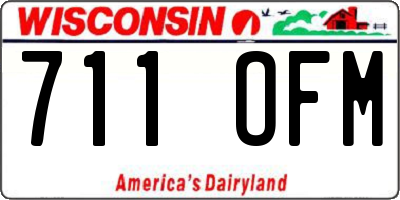 WI license plate 711OFM