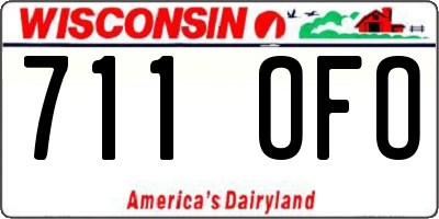 WI license plate 711OFO