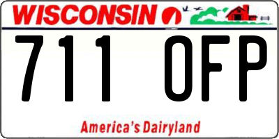 WI license plate 711OFP