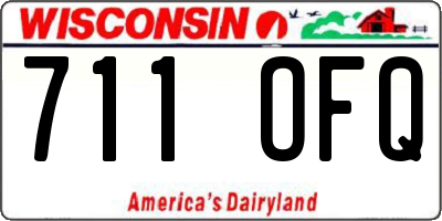 WI license plate 711OFQ