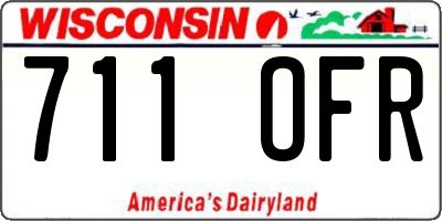 WI license plate 711OFR