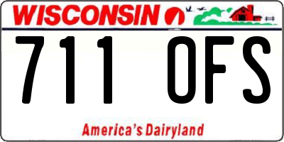 WI license plate 711OFS