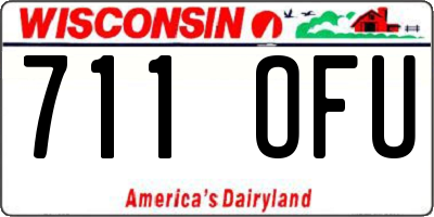 WI license plate 711OFU