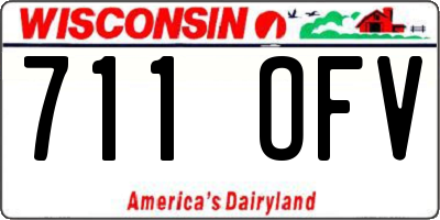 WI license plate 711OFV