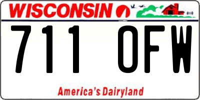 WI license plate 711OFW
