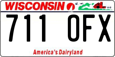 WI license plate 711OFX