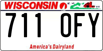 WI license plate 711OFY